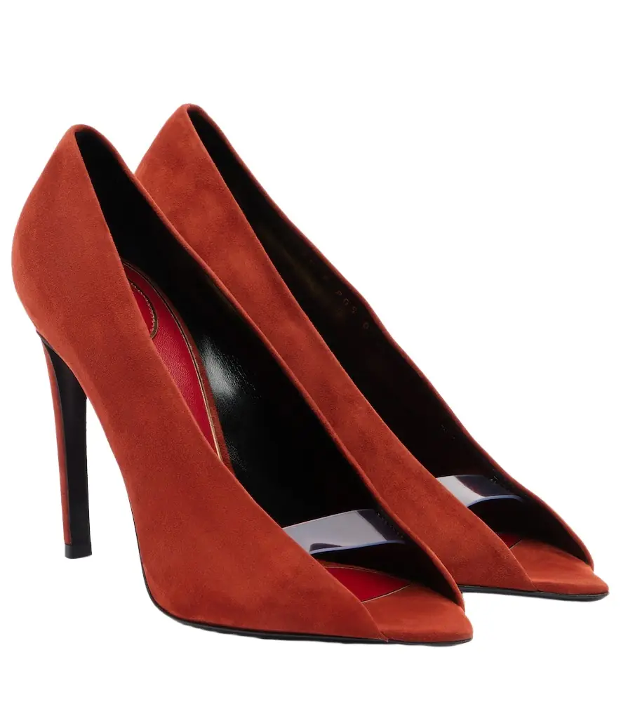Valentino Garavani Révélé suede peep-toe pumps | Image 1 Valentino Garavani Révélé suede peep-toe pumps | Image 1