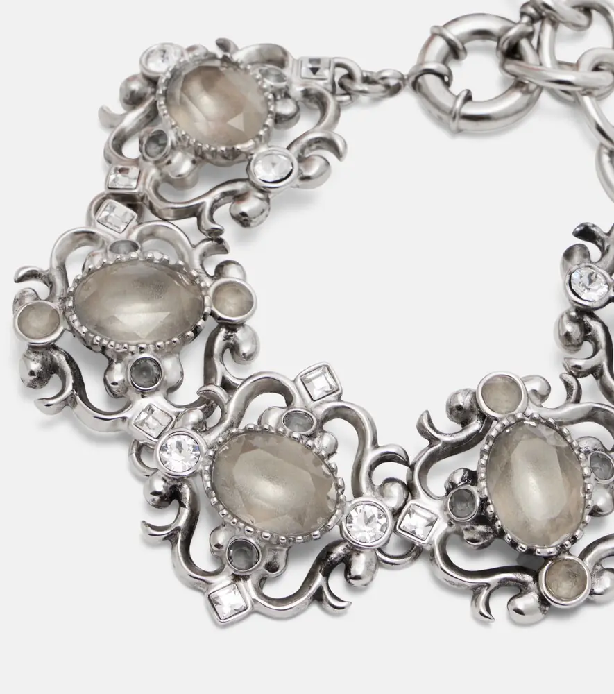 Saint Laurent Cassandre embellished bracelet | Thumbnail 2