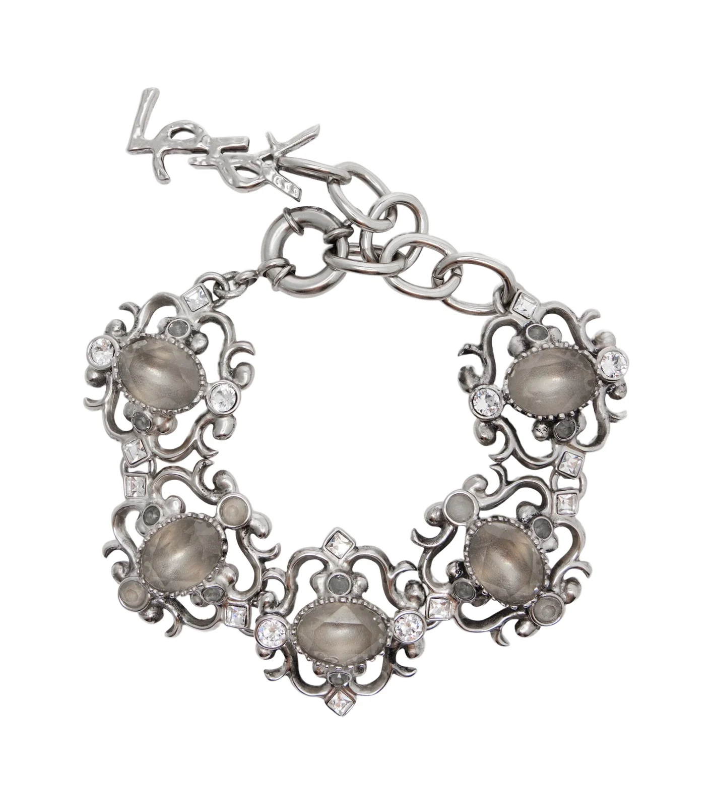 Saint Laurent Cassandre embellished bracelet