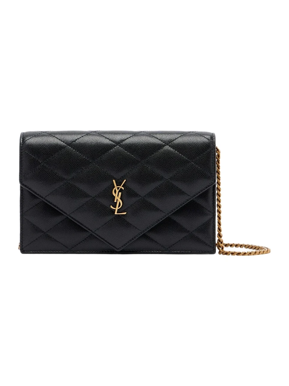 Paris leather wallet on chain