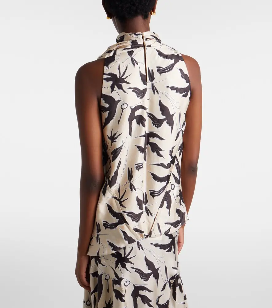 Altuzarra Sleary draped printed silk top | Thumbnail 4
