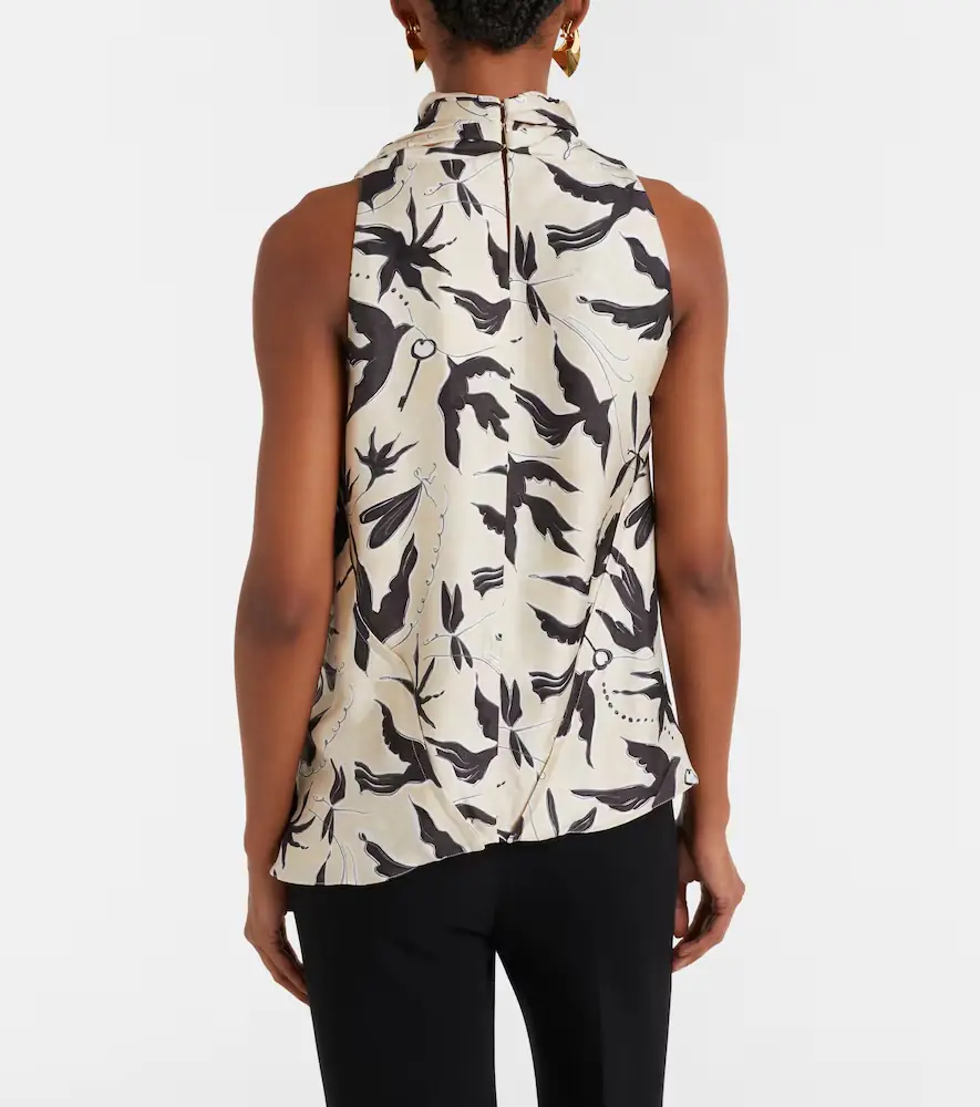 Altuzarra Sleary draped printed silk top | Thumbnail 5