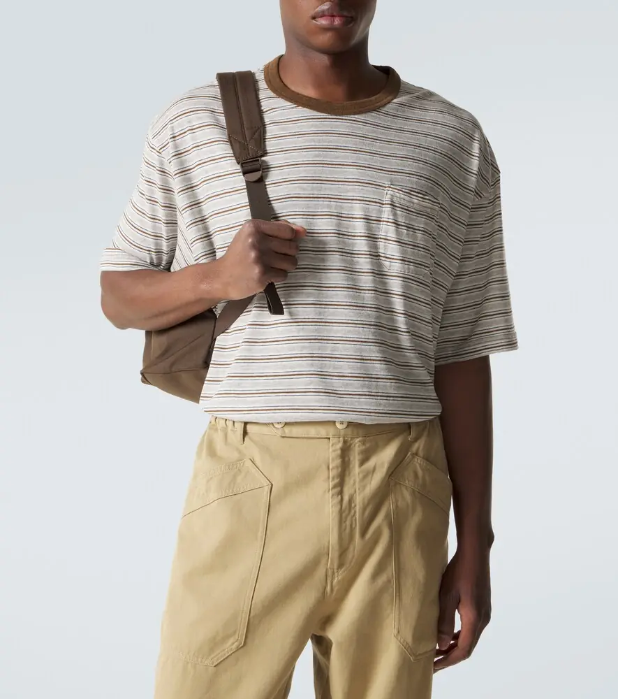 Visvim Mondo Border wool and cotton T-shirt | Thumbnail 4