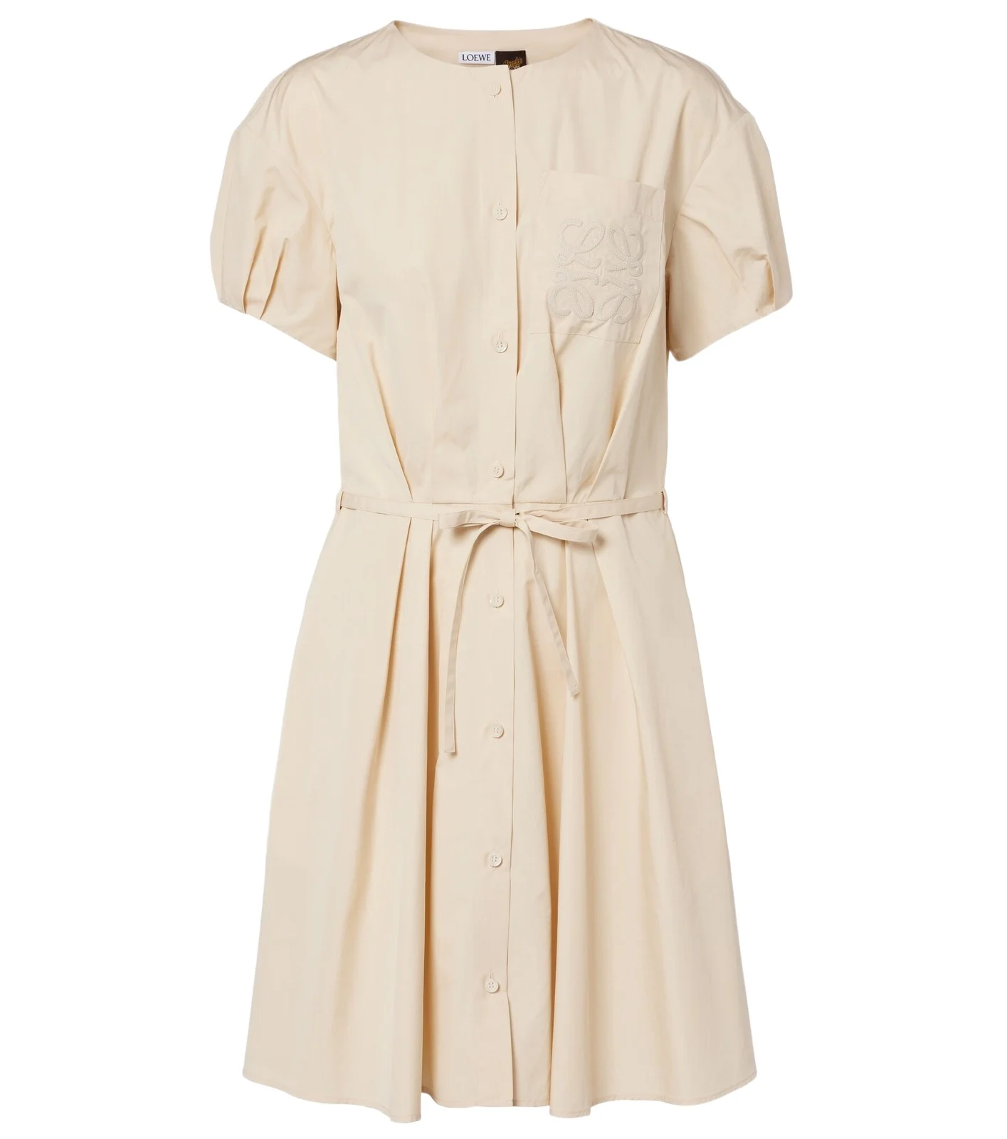 Paula's Ibiza Anagram cotton poplin shirt dress