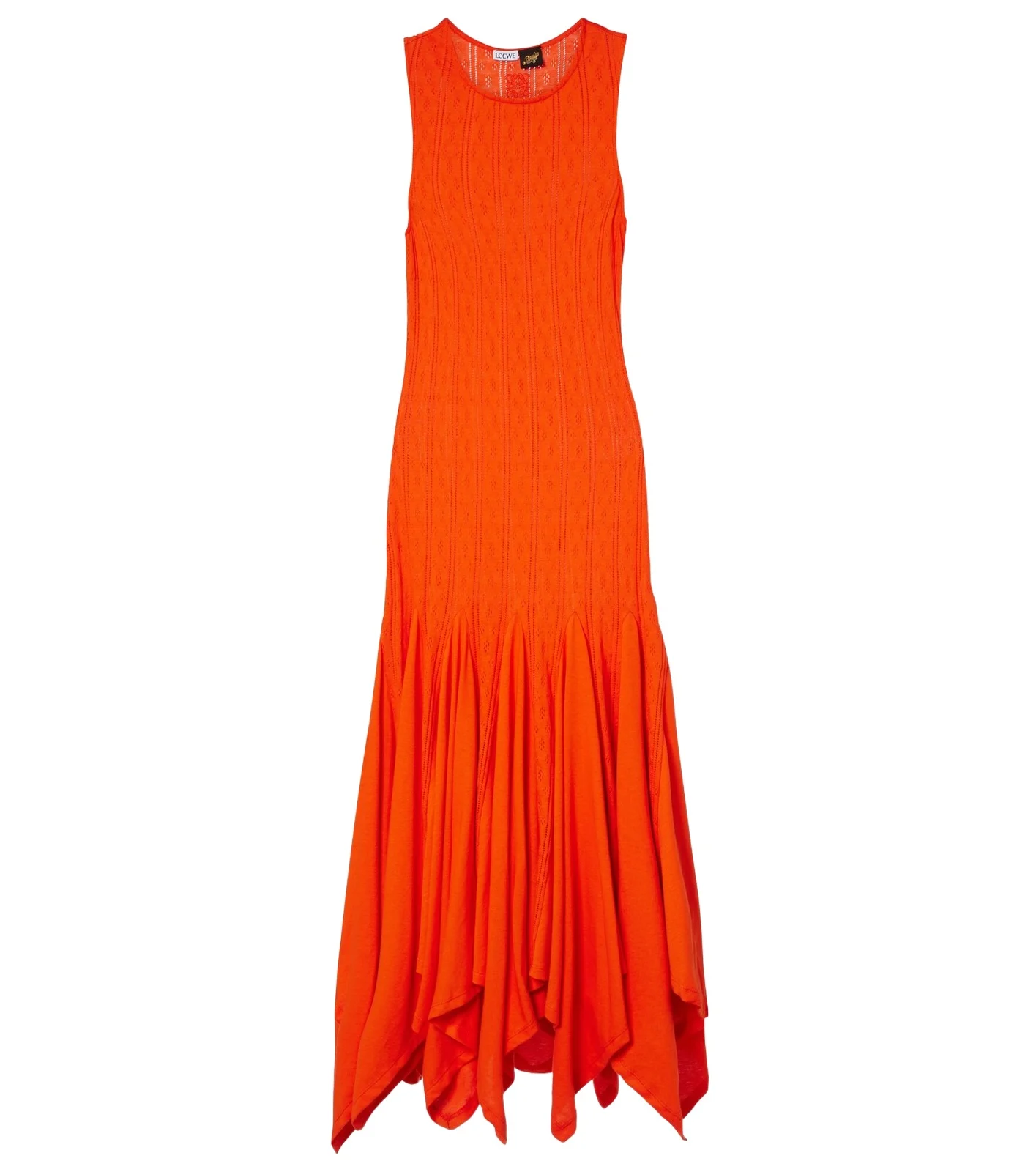 Paula's Ibiza pointelle cotton jersey maxi dress Paula's Ibiza pointelle cotton jersey maxi dress