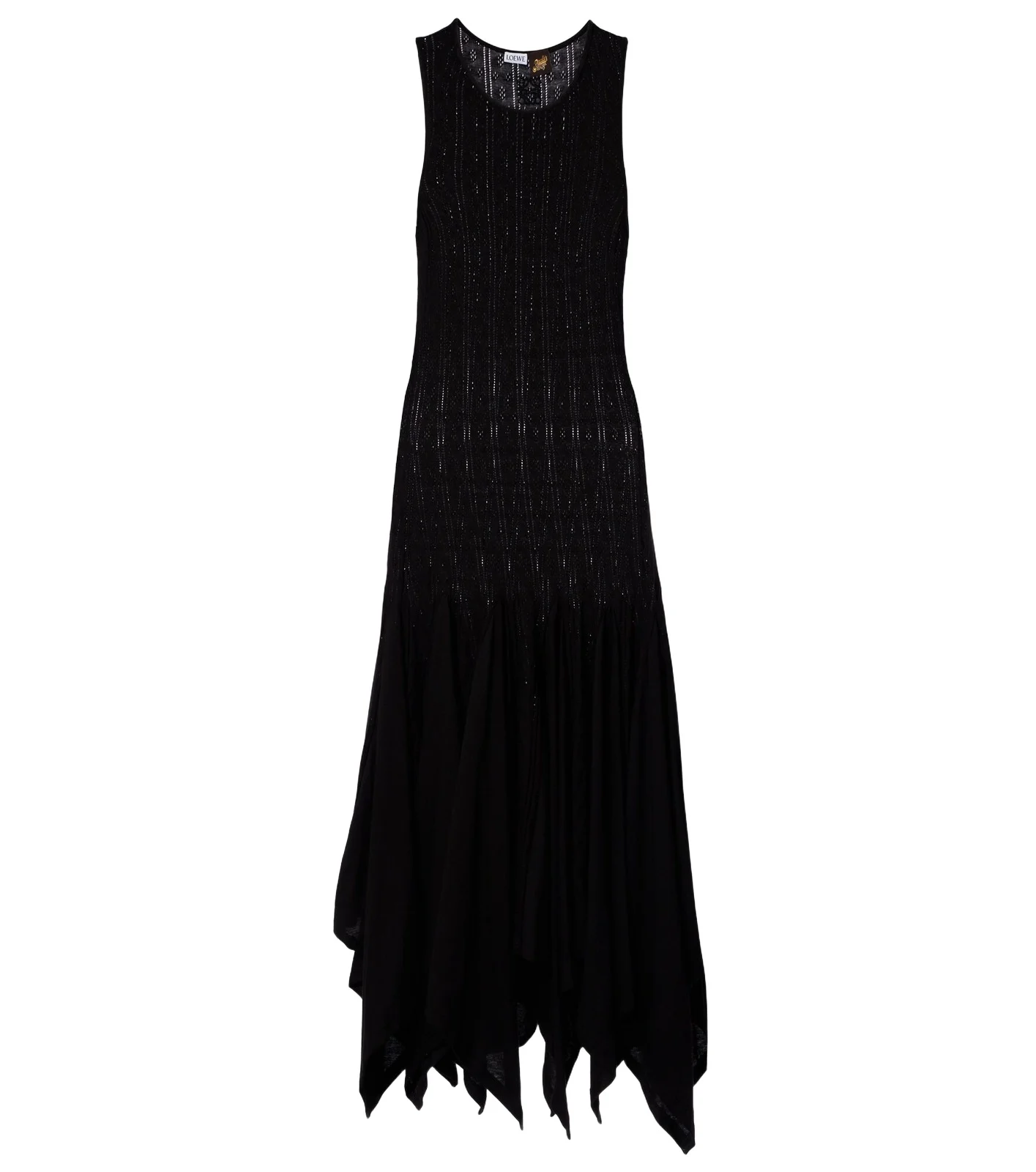 Paula's Ibiza pointelle cotton jersey maxi dress Paula's Ibiza pointelle cotton jersey maxi dress