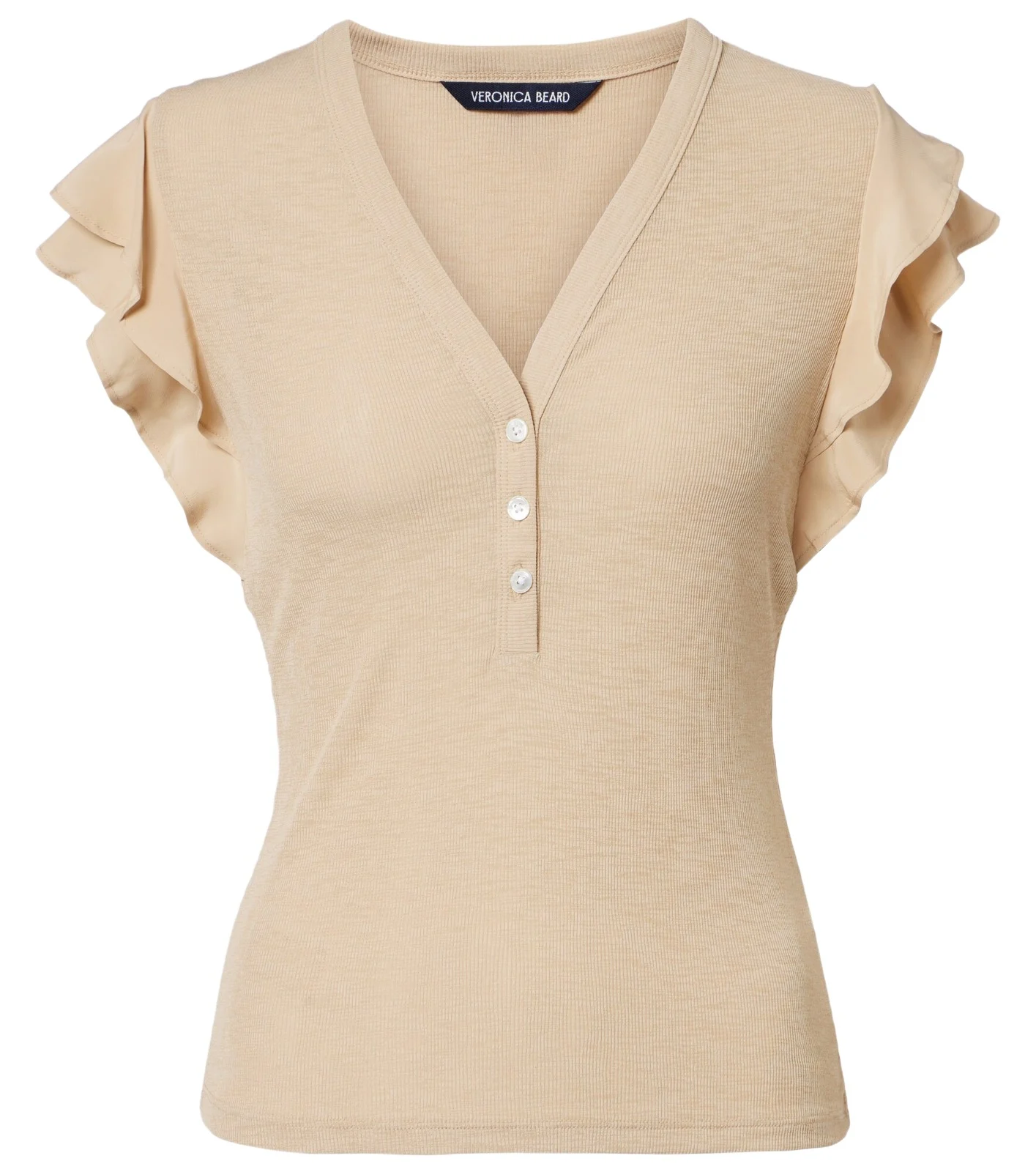 Aphrodite ribbed-knit ruffled top Aphrodite ribbed-knit ruffled top
