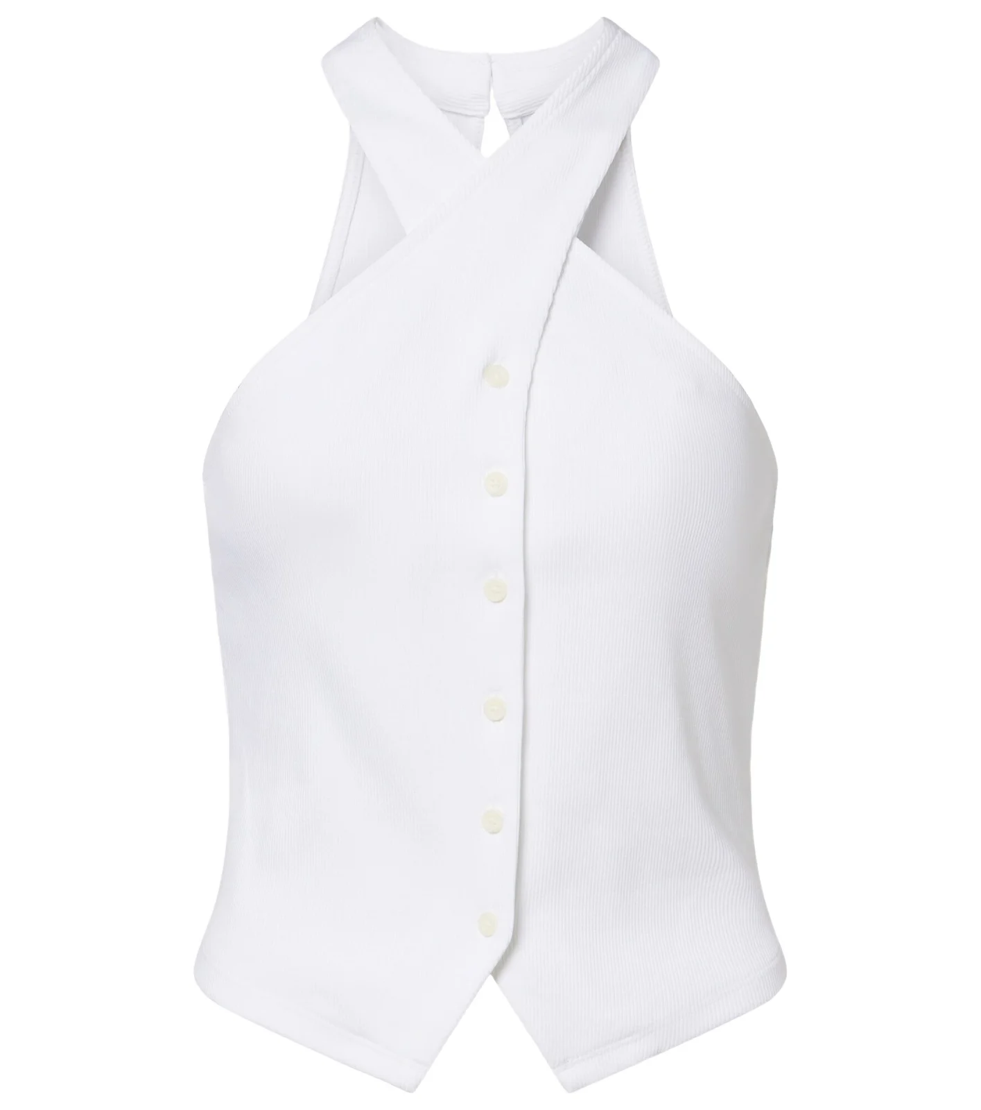 Thea halterneck cotton-blend top Thea halterneck cotton-blend top