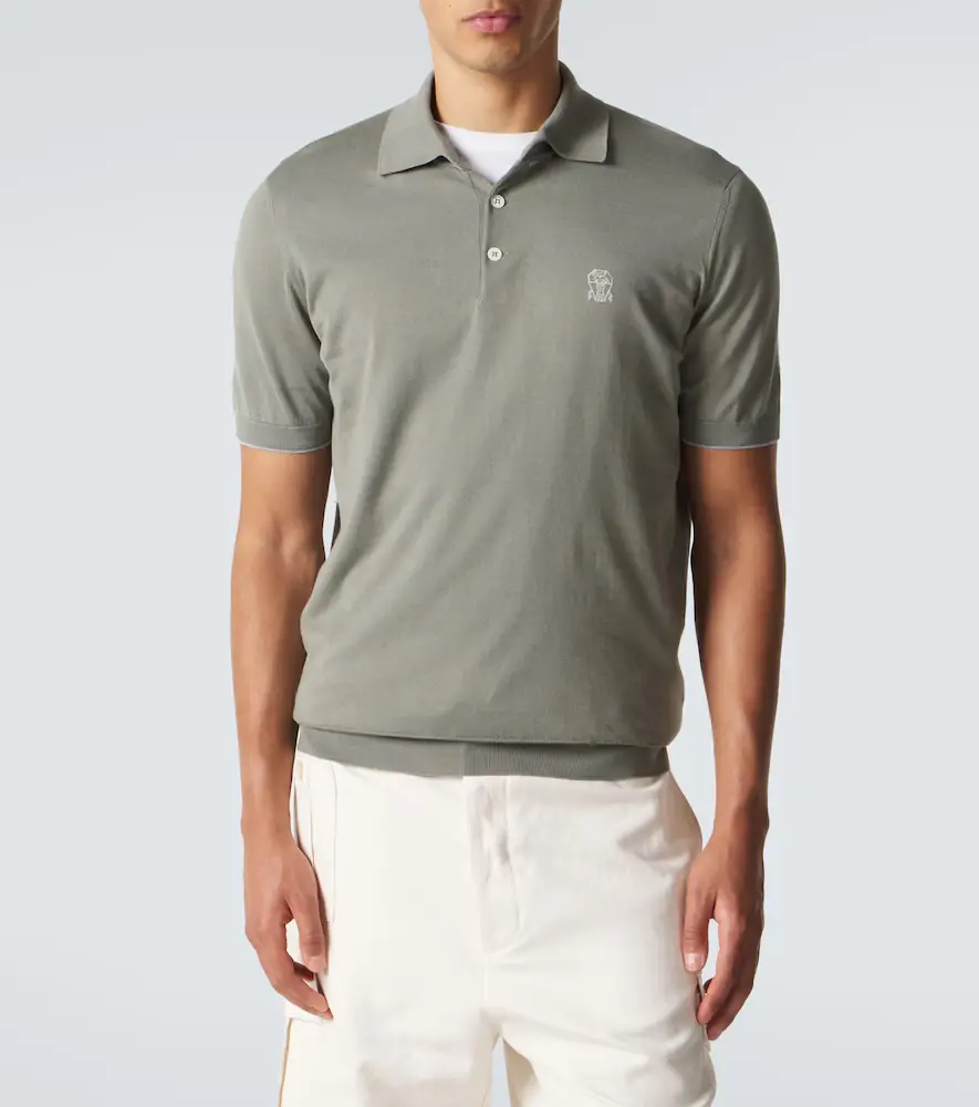 Brunello Cucinelli Logo cotton piqué polo shirt | Thumbnail 3 Brunello Cucinelli Logo cotton piqué polo shirt | Thumbnail 3