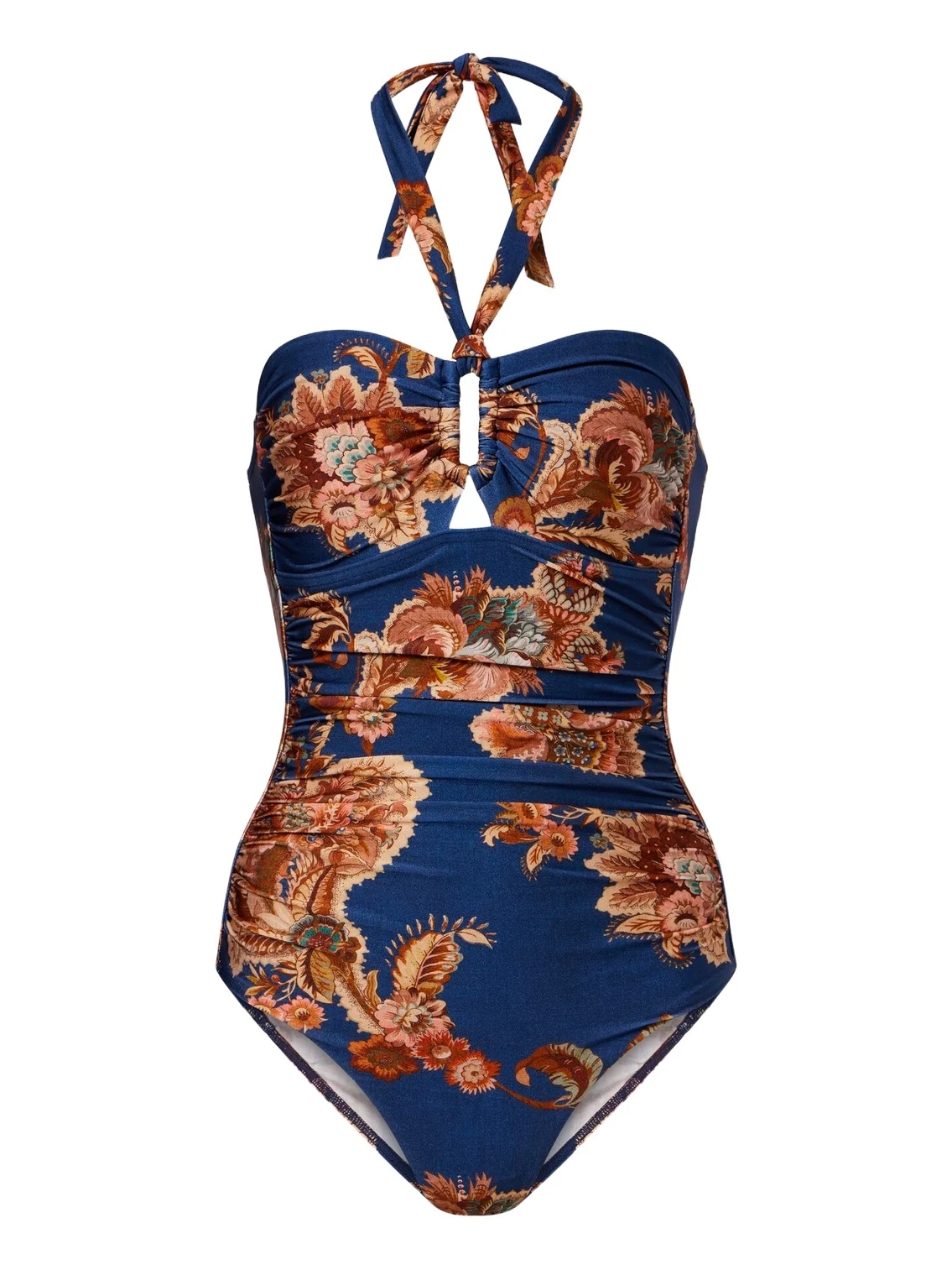 Zimmermann Aster printed halterneck swimsuit