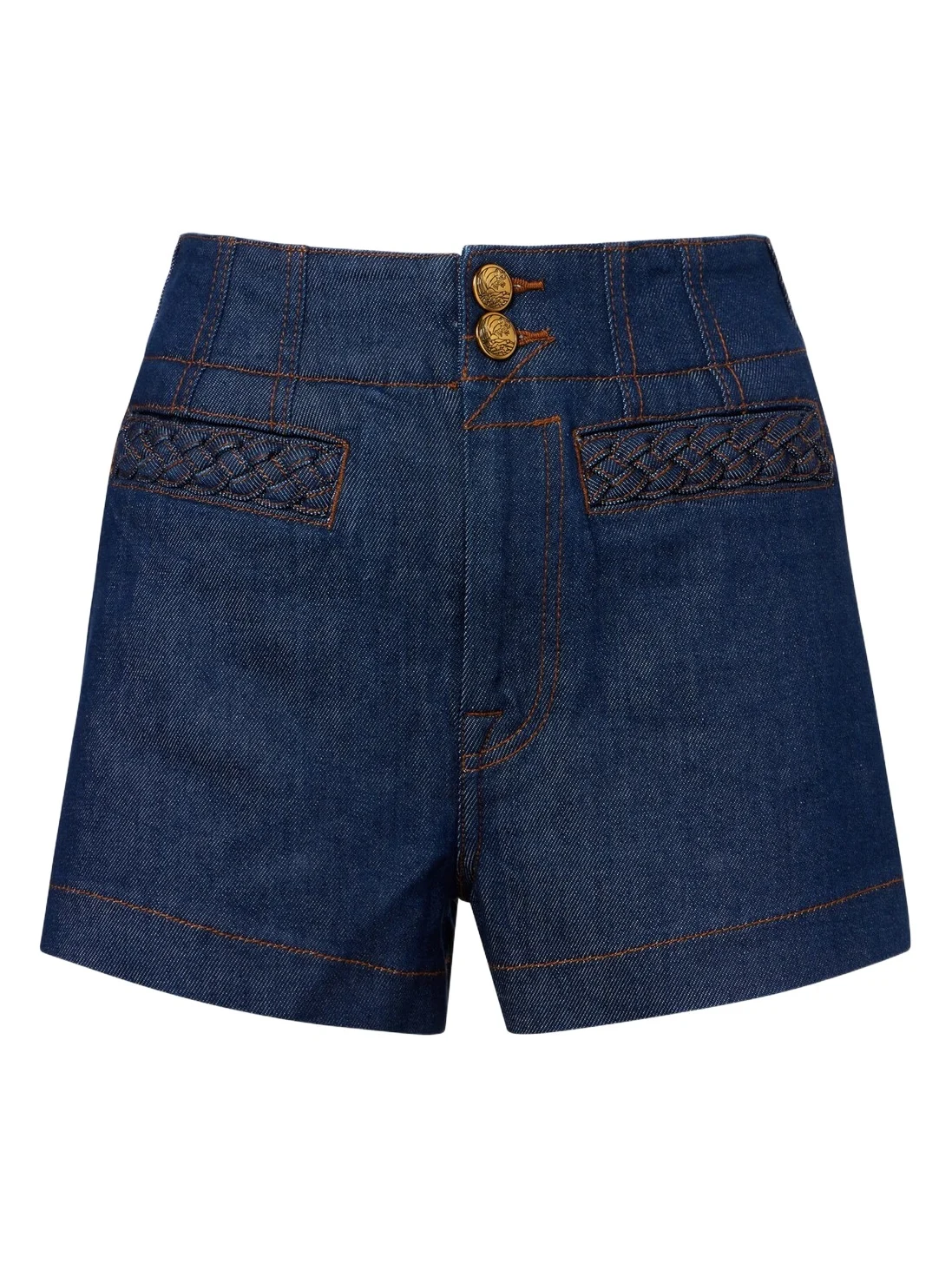 Zimmermann Aster high-rise denim shorts