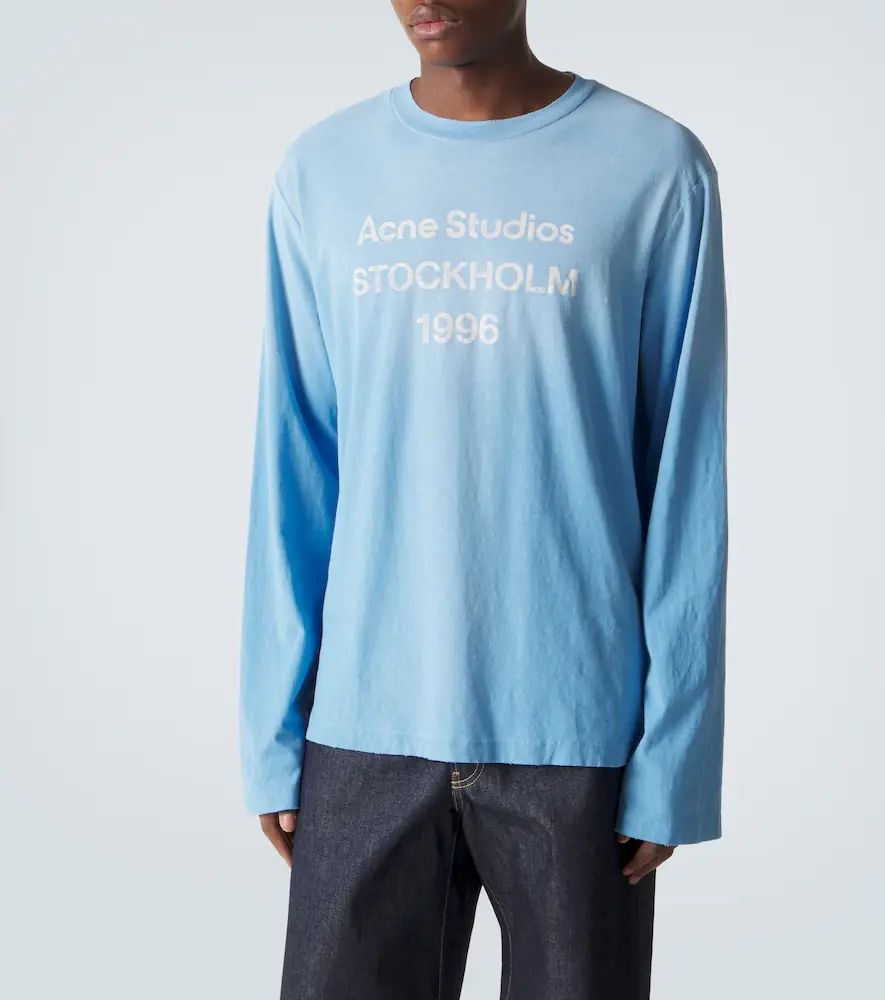 Acne Studios Distressed cotton-blend jersey T-shirt | Thumbnail 2
