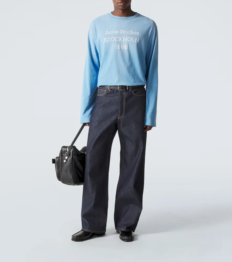 Acne Studios Distressed cotton-blend jersey T-shirt | Thumbnail 3