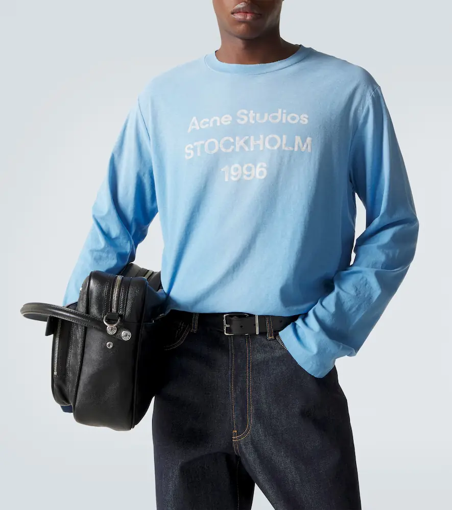 Acne Studios Distressed cotton-blend jersey T-shirt | Thumbnail 6
