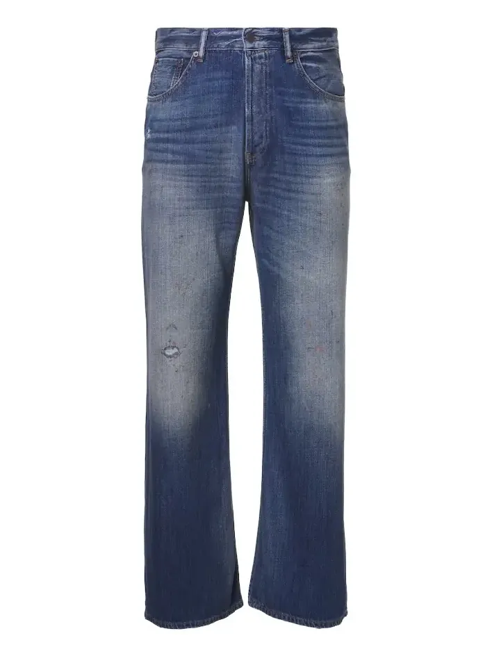 2021 distressed wide-leg jeans