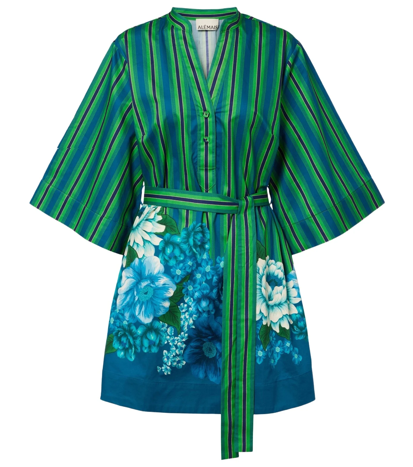 Alémais Margo belted printed cotton shirt dress