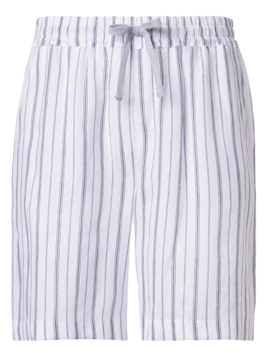 FEDELI Striped linen Bermuda shorts