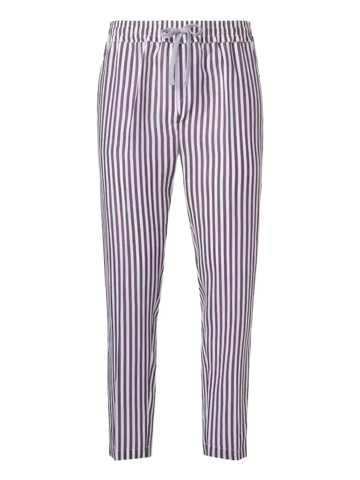 Striped linen straight pants Striped linen straight pants