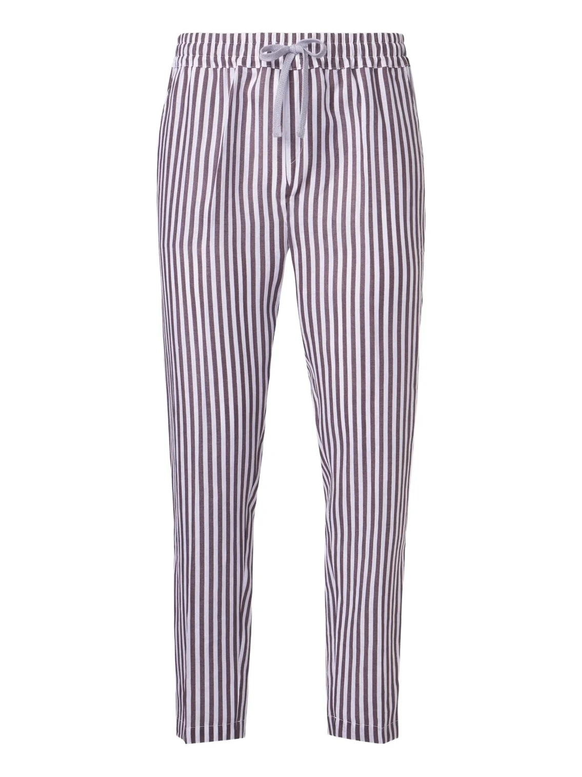 Striped linen straight pants