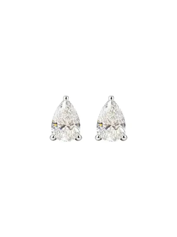 2.09ct Diamond 18K Gold Pear Stud Earrings