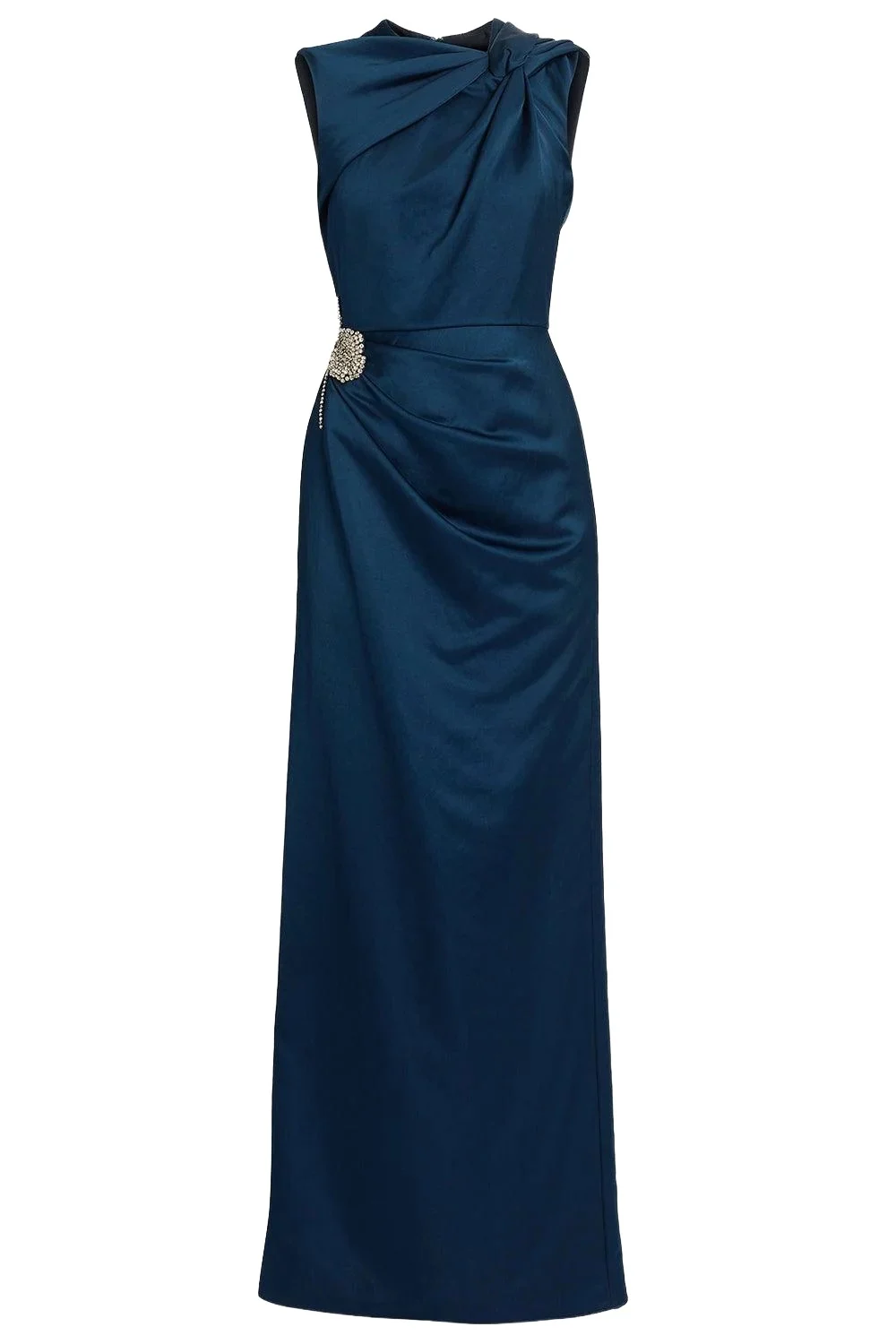 Embroidered Sleeveless Pencil Gown Embroidered Sleeveless Pencil Gown