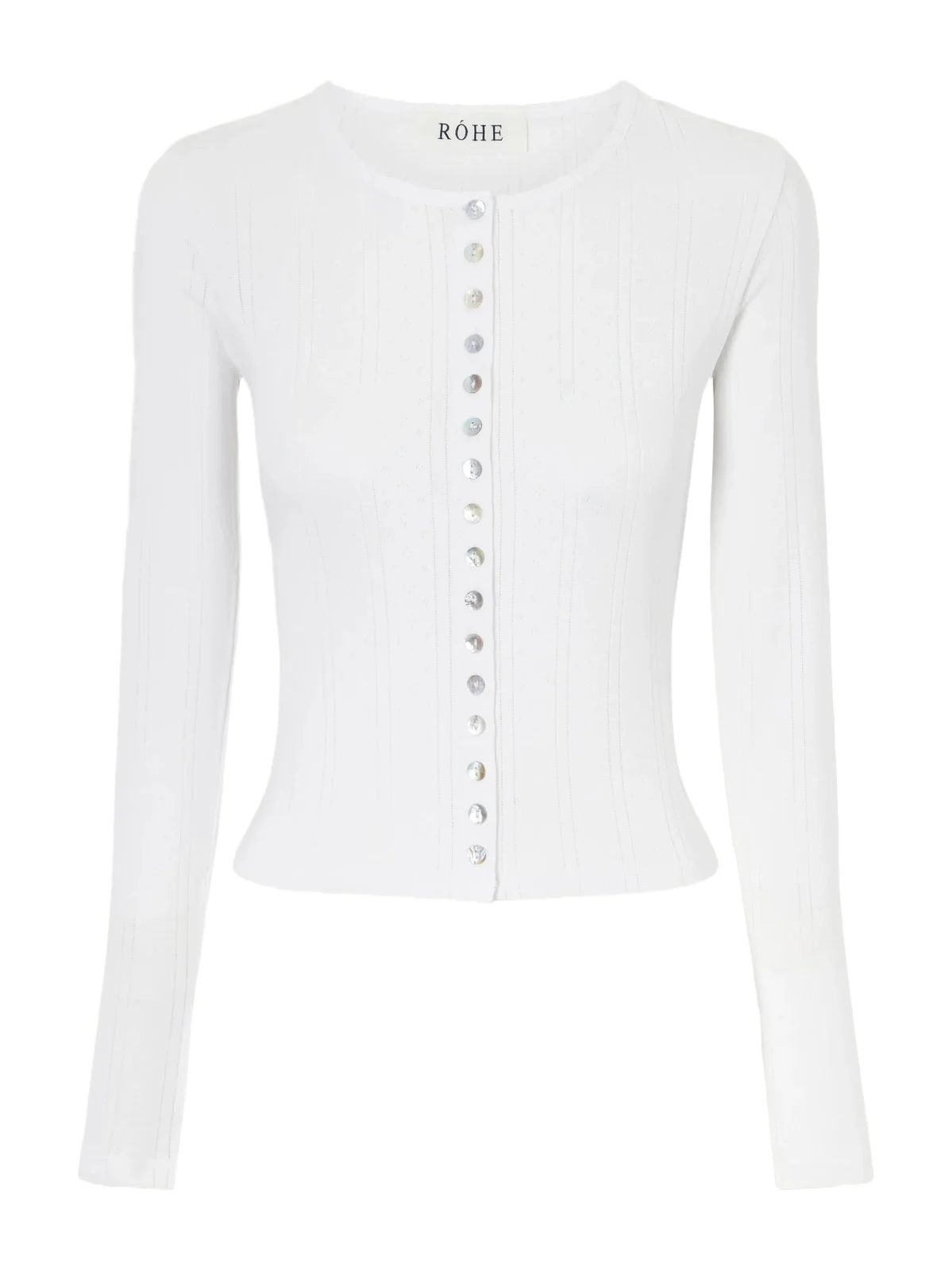 Pointelle-knit Cotton-jersey Cardigan