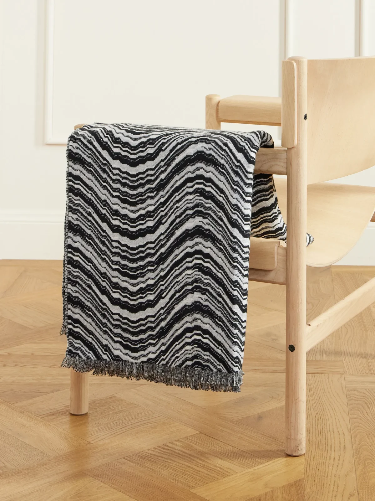 Missoni Home Fringed Striped Wool-blend Throw