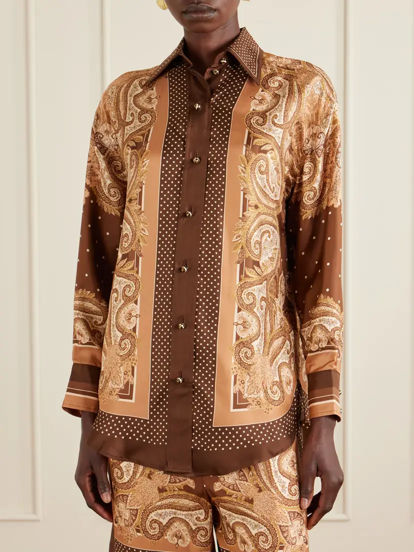 Zimmermann Luna Printed Silk-twill Shirt | Thumbnail 3