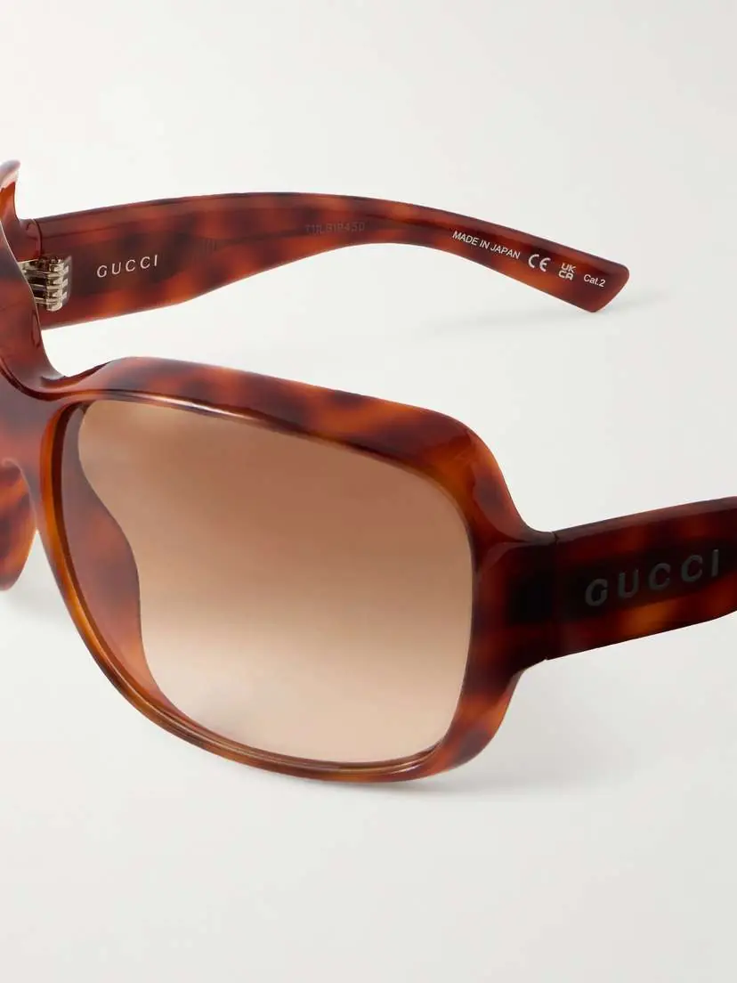 Gucci Eyewear Square-frame Tortoiseshell Acetate Sunglasses | Thumbnail 4
