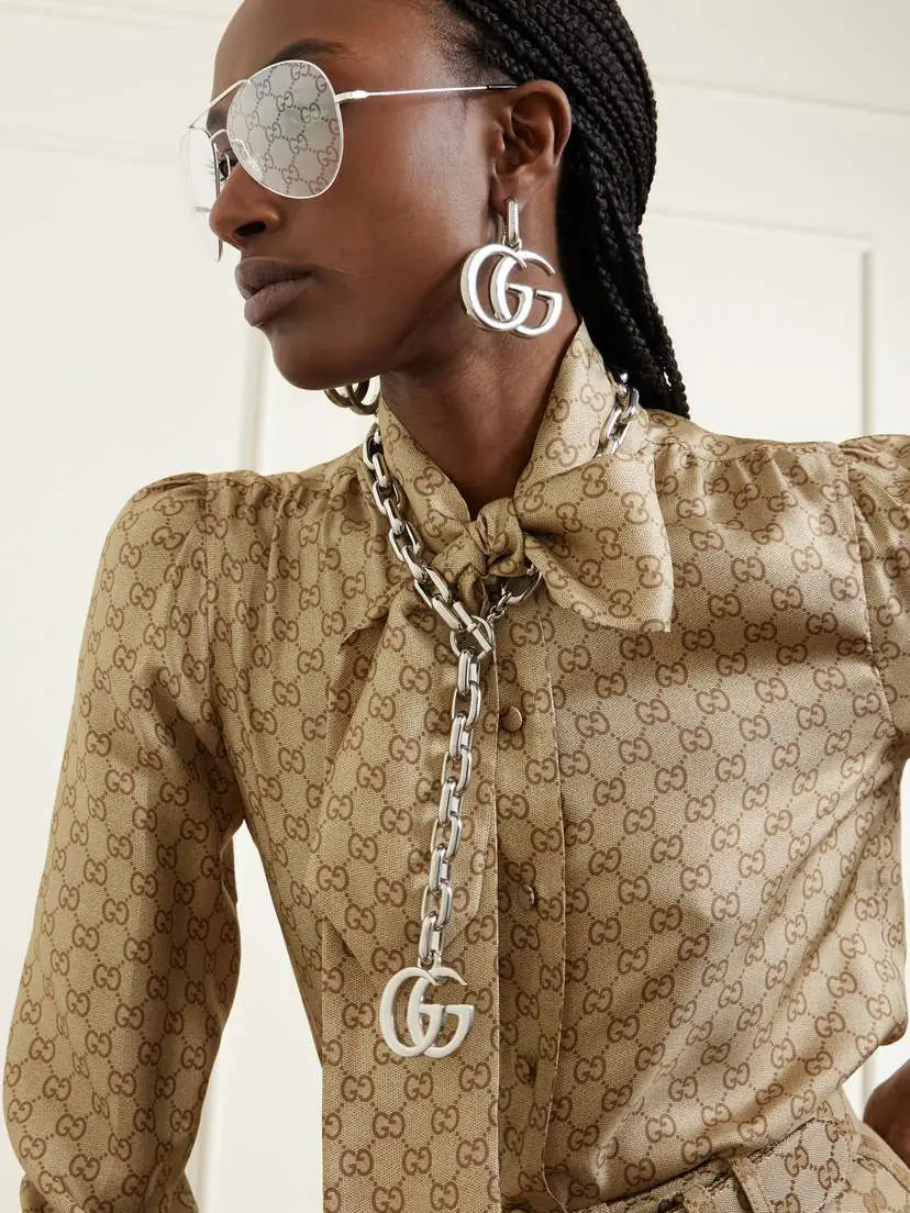 Gucci Eyewear Aviator-style Silver-tone Sunglasses | Thumbnail 5 Gucci Eyewear Aviator-style Silver-tone Sunglasses | Thumbnail 5