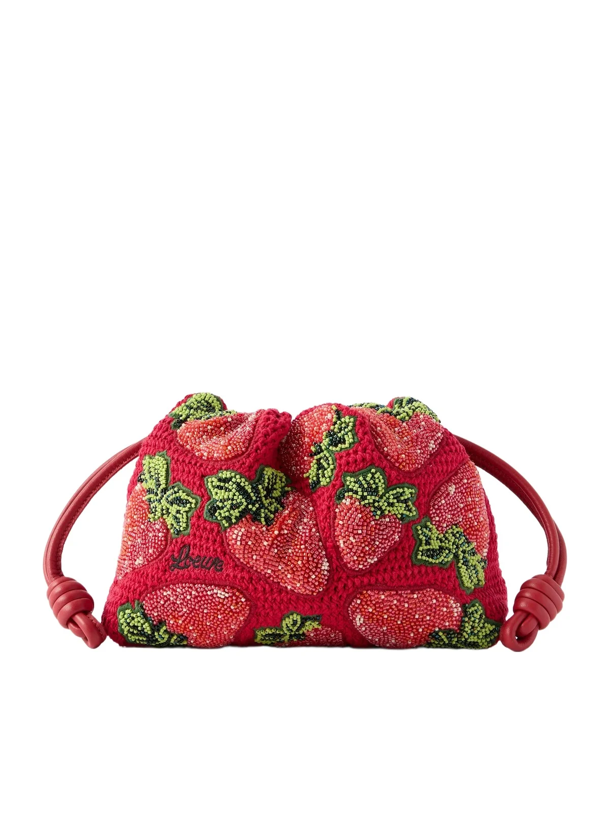 + Paula's Ibiza Flamenco Leather-trimmed Beaded Clutch Bag
