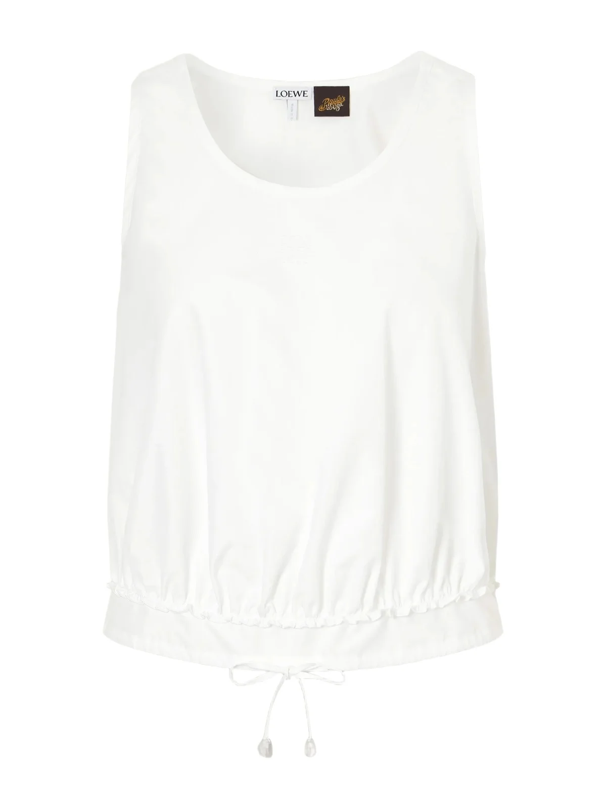 + Paula's Ibiza Anagram Appliquéd Cotton-popeline Top + Paula's Ibiza Anagram Appliquéd Cotton-popeline Top