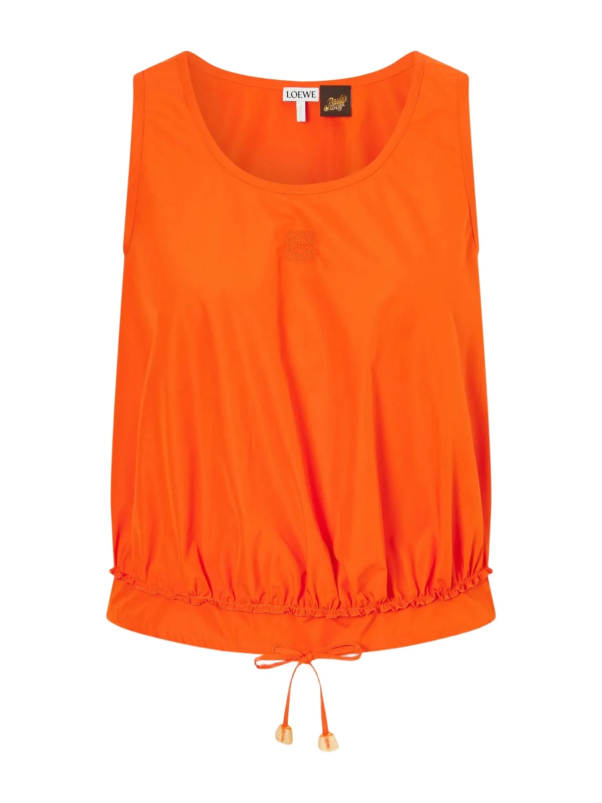 + Paula's Ibiza Anagram Appliquéd Cotton-popeline Top + Paula's Ibiza Anagram Appliquéd Cotton-popeline Top