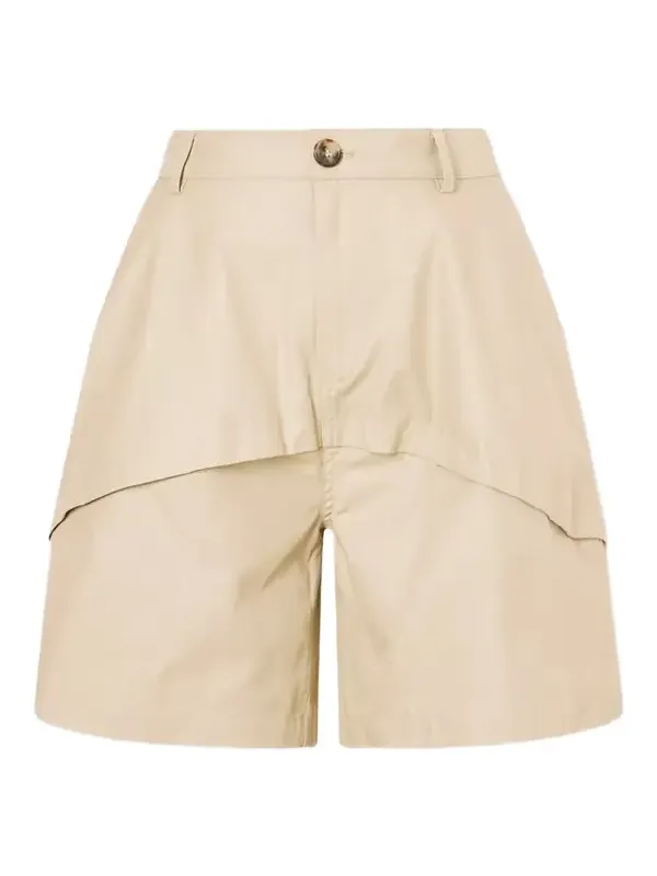 + Paula's Ibiza Paneled Cotton Gabardine Shorts