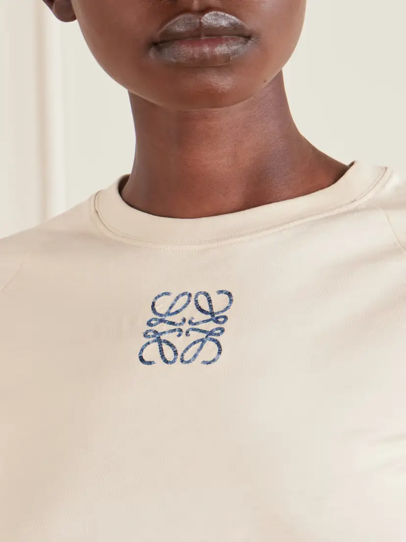 Loewe + Paula’s Ibiza Anagram Embroidered Cotton T-shirt | Thumbnail 5