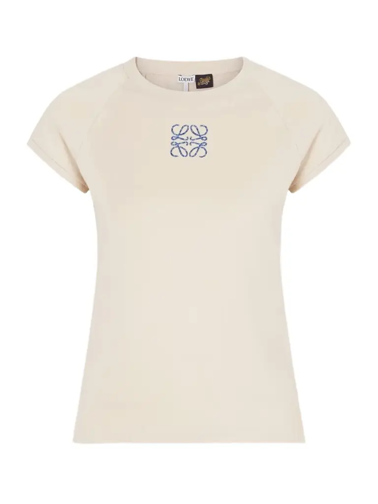 Loewe + Paula’s Ibiza Anagram Embroidered Cotton T-shirt | Image 1 Loewe + Paula’s Ibiza Anagram Embroidered Cotton T-shirt | Image 1
