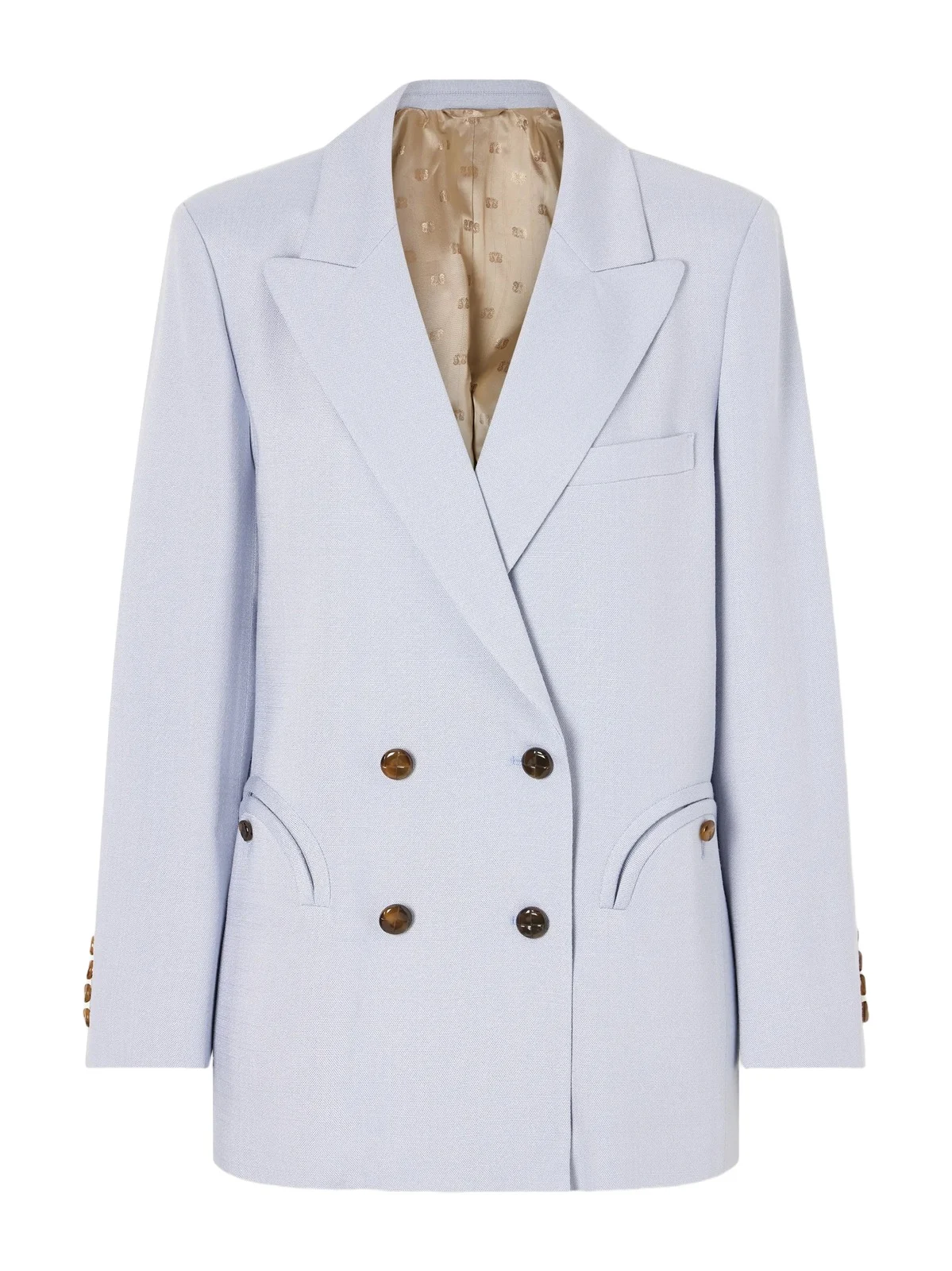 Vezon Double-breasted Woven Blazer Vezon Double-breasted Woven Blazer