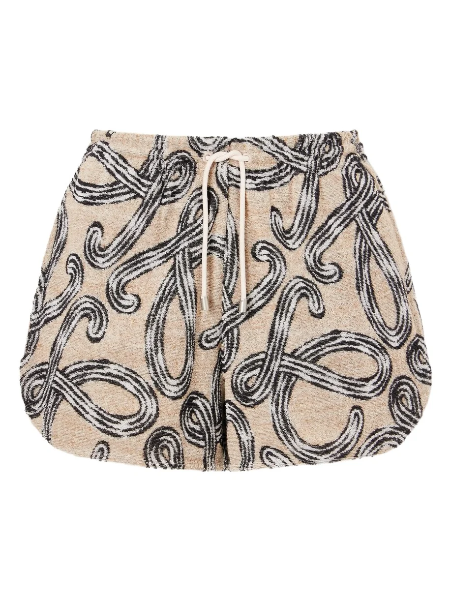 Loewe +paula’s Ibiza Printed Cotton-blend Terry Shorts