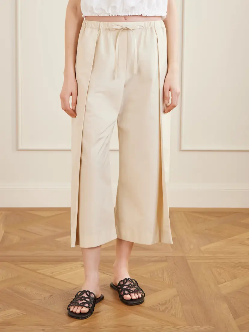 Loewe + Paula’s Ibiza Pleated Cropped Cotton Wide-leg Pants | Thumbnail 3 Loewe + Paula’s Ibiza Pleated Cropped Cotton Wide-leg Pants | Thumbnail 3