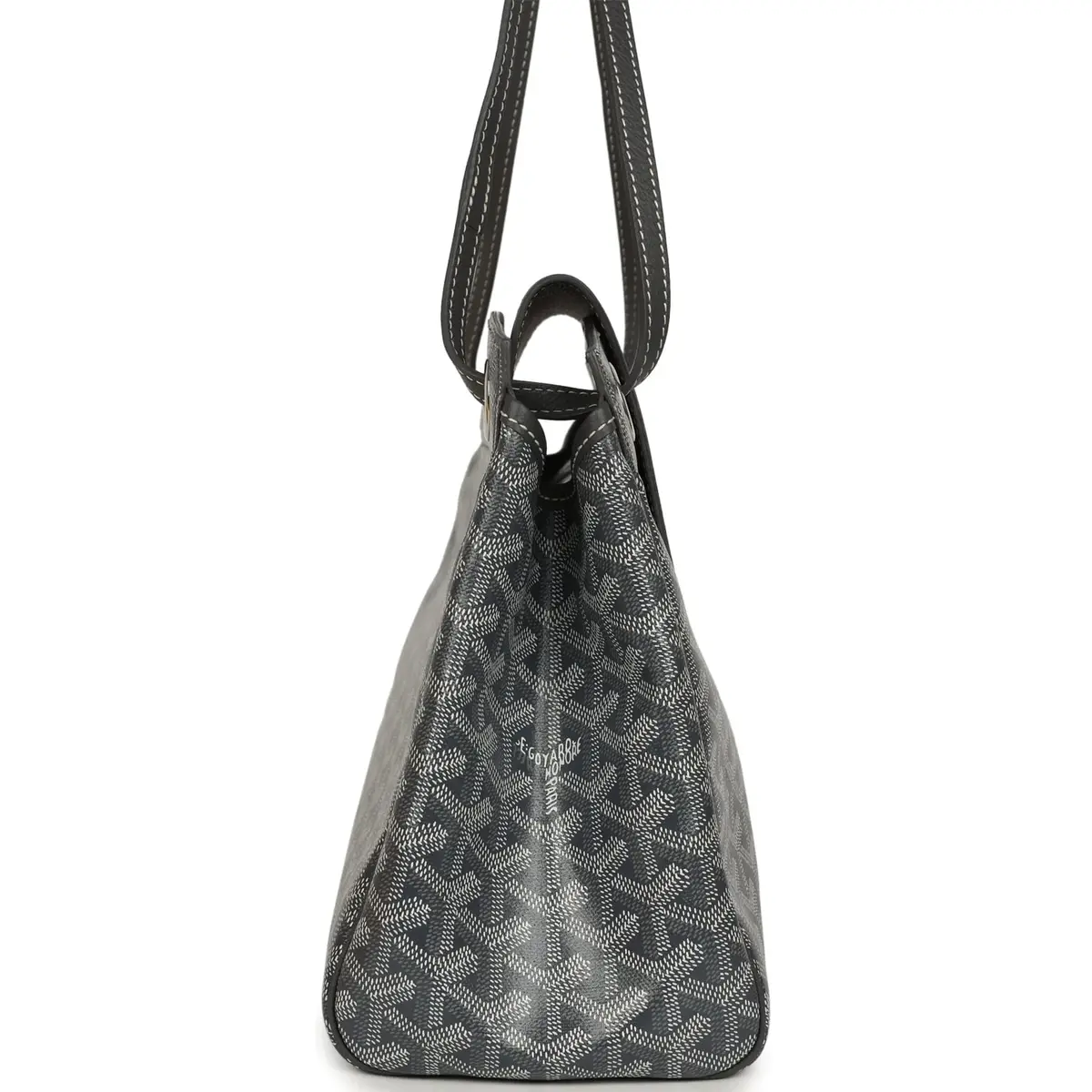 goyard Goyard Goyardine Canvas Grey Rouette Souple Bag Palladium Hardware | Thumbnail 3 goyard Goyard Goyardine Canvas Grey Rouette Souple Bag Palladium Hardware | Thumbnail 3