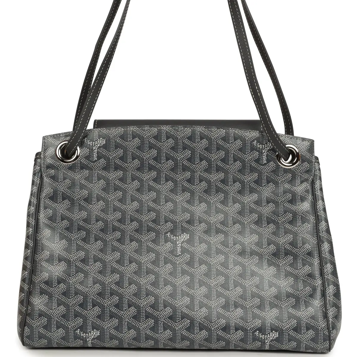goyard Goyard Goyardine Canvas Grey Rouette Souple Bag Palladium Hardware | Thumbnail 4 goyard Goyard Goyardine Canvas Grey Rouette Souple Bag Palladium Hardware | Thumbnail 4
