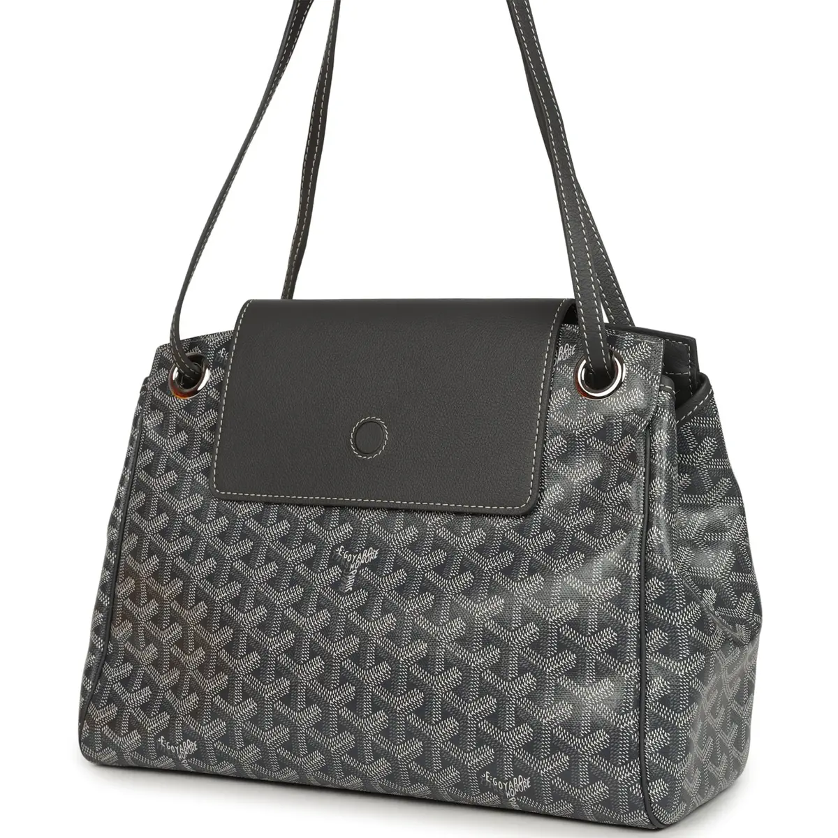 goyard Goyard Goyardine Canvas Grey Rouette Souple Bag Palladium Hardware | Thumbnail 5 goyard Goyard Goyardine Canvas Grey Rouette Souple Bag Palladium Hardware | Thumbnail 5