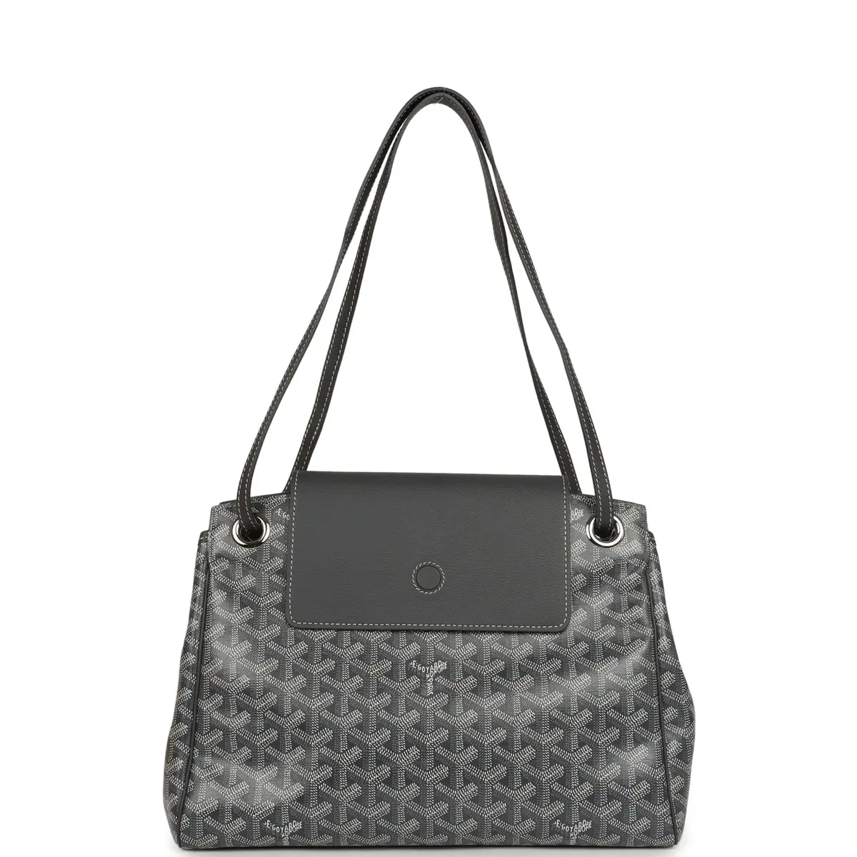 goyard Goyard Goyardine Canvas Grey Rouette Souple Bag Palladium Hardware | Thumbnail 7 goyard Goyard Goyardine Canvas Grey Rouette Souple Bag Palladium Hardware | Thumbnail 7