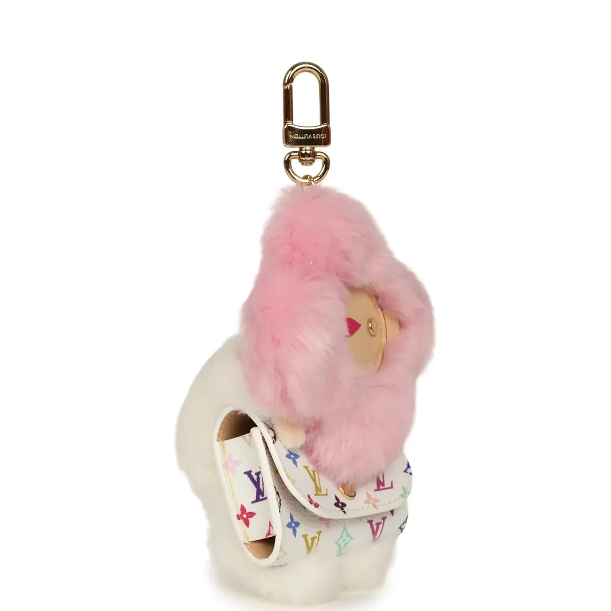 Louis Vuitton Louis Vuitton X Takashi Murakami Vivienne Cuddle Bag Charm Pink and White Monogram Multicolored Canvas Gold Hardware | Thumbnail 2 Louis Vuitton Louis Vuitton X Takashi Murakami Vivienne Cuddle Bag Charm Pink and White Monogram Multicolored Canvas Gold Hardware | Thumbnail 2