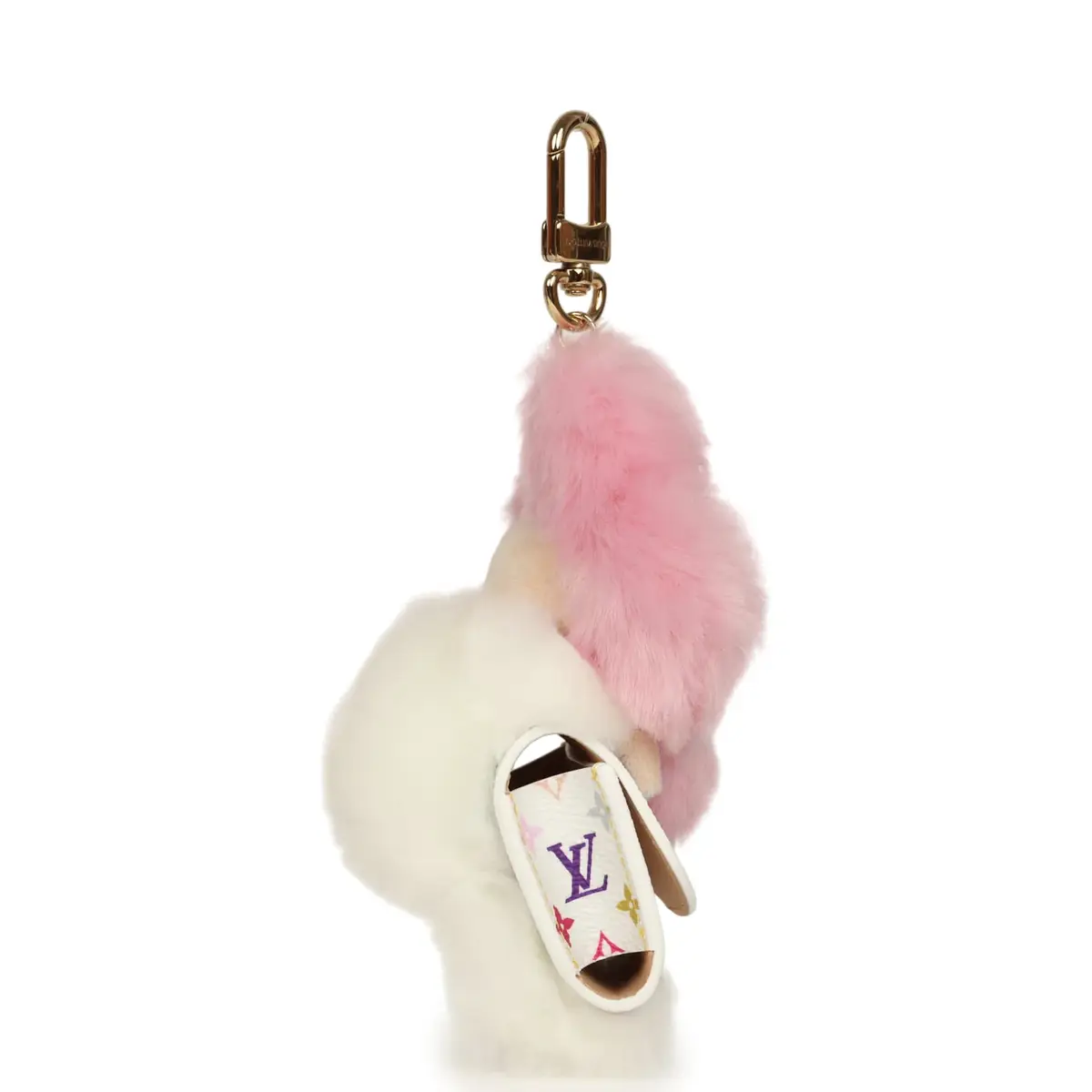 Louis Vuitton Louis Vuitton X Takashi Murakami Vivienne Cuddle Bag Charm Pink and White Monogram Multicolored Canvas Gold Hardware | Thumbnail 3 Louis Vuitton Louis Vuitton X Takashi Murakami Vivienne Cuddle Bag Charm Pink and White Monogram Multicolored Canvas Gold Hardware | Thumbnail 3