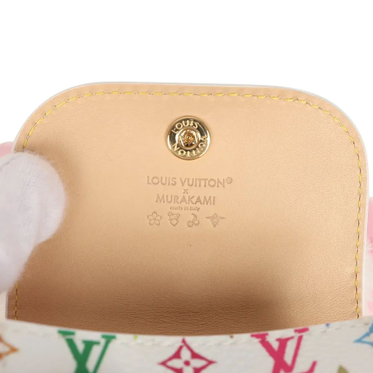 Louis Vuitton Louis Vuitton X Takashi Murakami Vivienne Cuddle Bag Charm Pink and White Monogram Multicolored Canvas Gold Hardware | Thumbnail 7 Louis Vuitton Louis Vuitton X Takashi Murakami Vivienne Cuddle Bag Charm Pink and White Monogram Multicolored Canvas Gold Hardware | Thumbnail 7