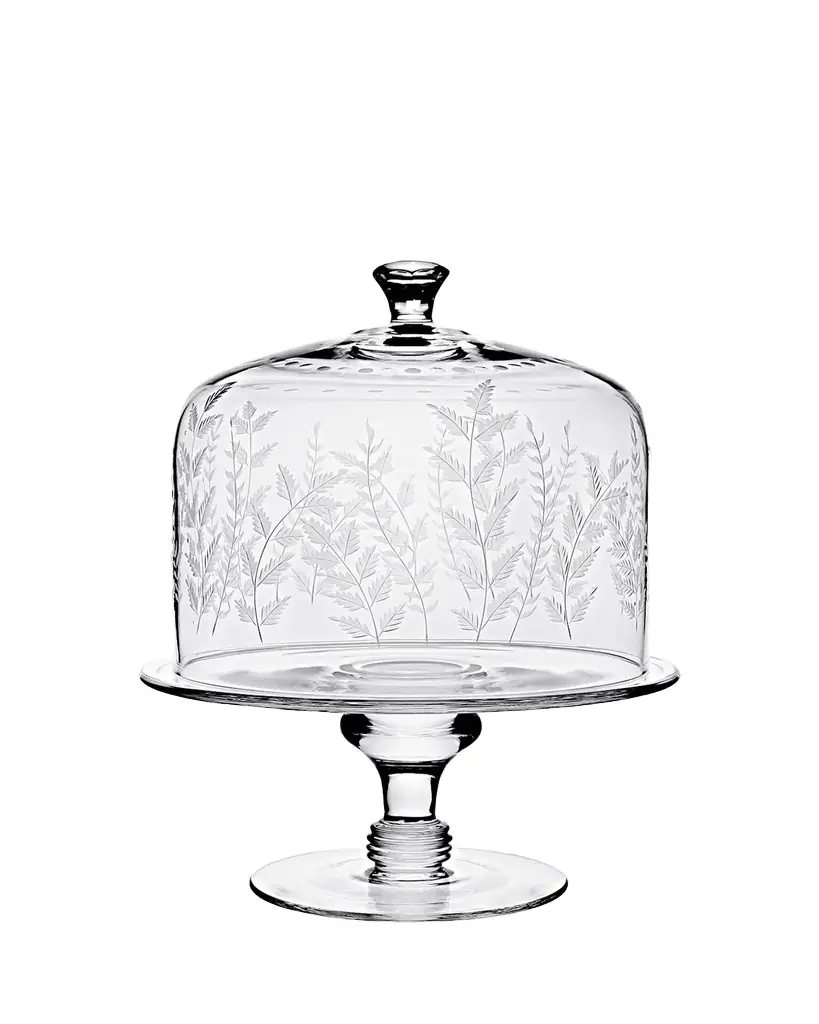 William Yeoward Crystal Fern Cake Stand & Dome | Image 1 William Yeoward Crystal Fern Cake Stand & Dome | Image 1