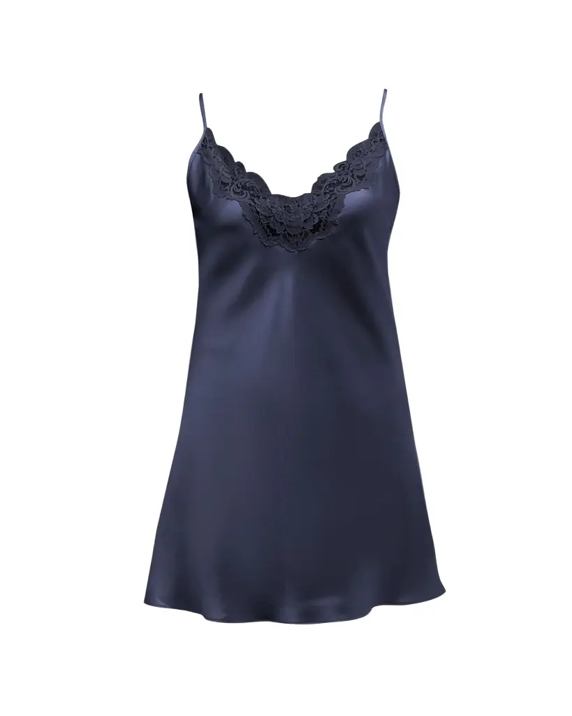 Christine Lingerie Bijoux Lace-Trim Silk Chemise | Image 1 Christine Lingerie Bijoux Lace-Trim Silk Chemise | Image 1