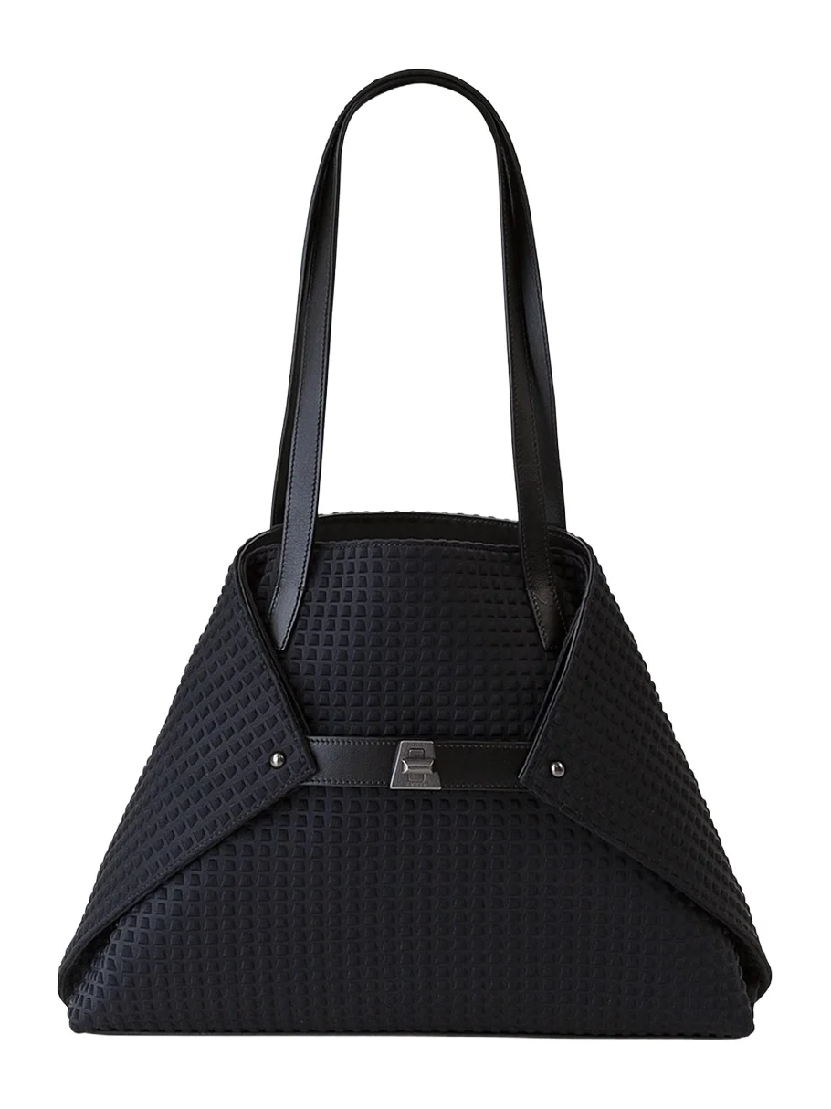 Akris Ai Small Fabric Shoulder Tote Bag