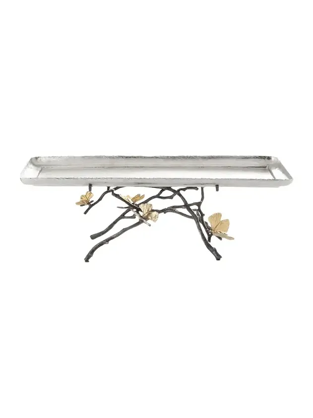 Michael Aram Butterfly Ginkgo Footed Centerpiece Tray